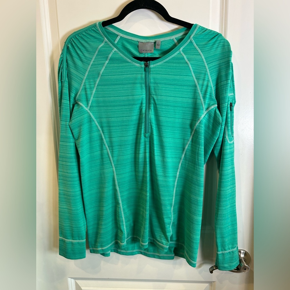 Athleta Pacifica Illume UPF Fitted Top Gulf‎ Green Size Large